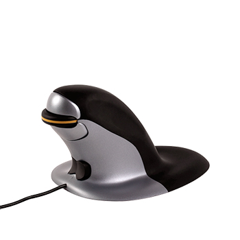 Ratón ergonómico vertical con cable Penguin.<br> Tamaño L